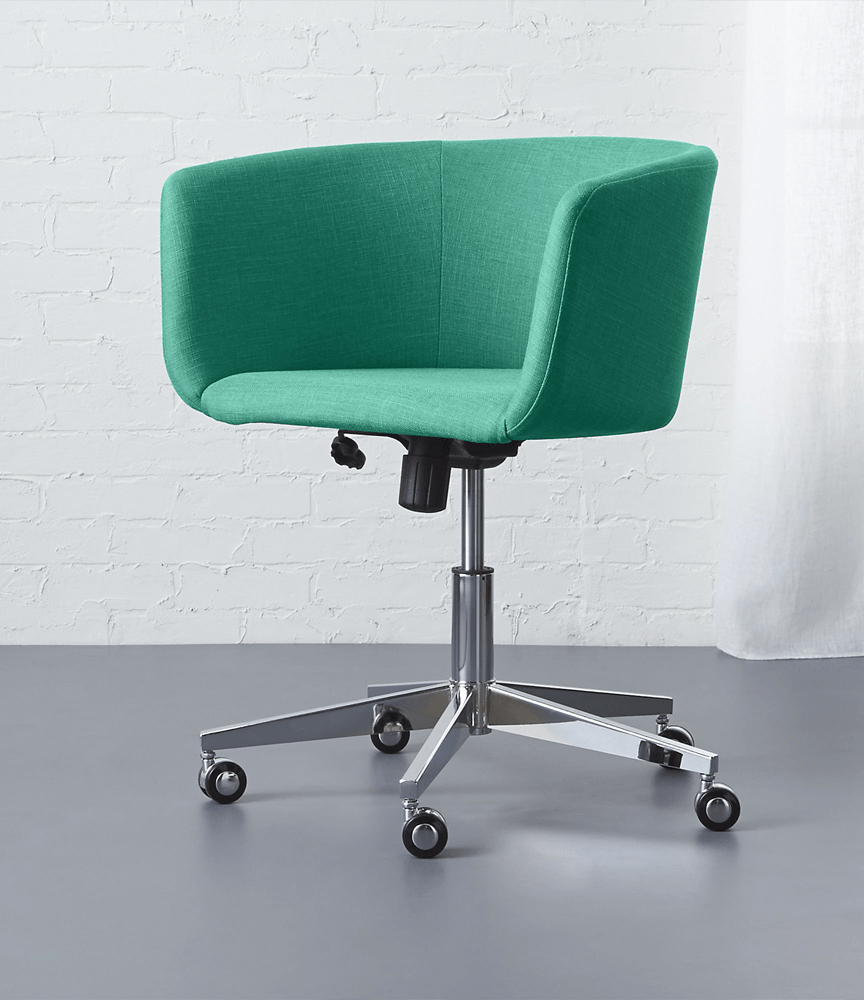 Coup teal office chair - Image 4